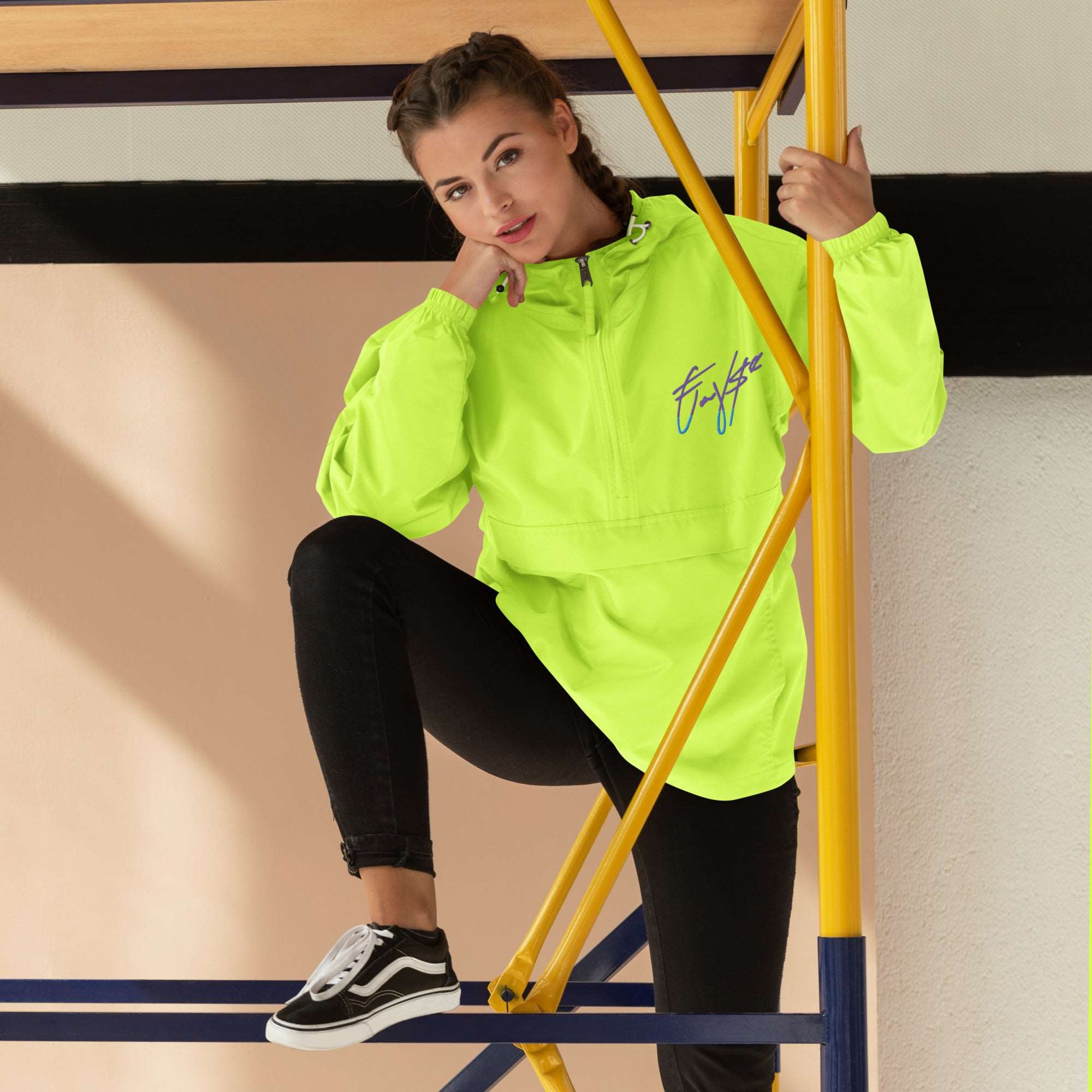 Coovse Gnature Embroidered Champion Packable Jacket