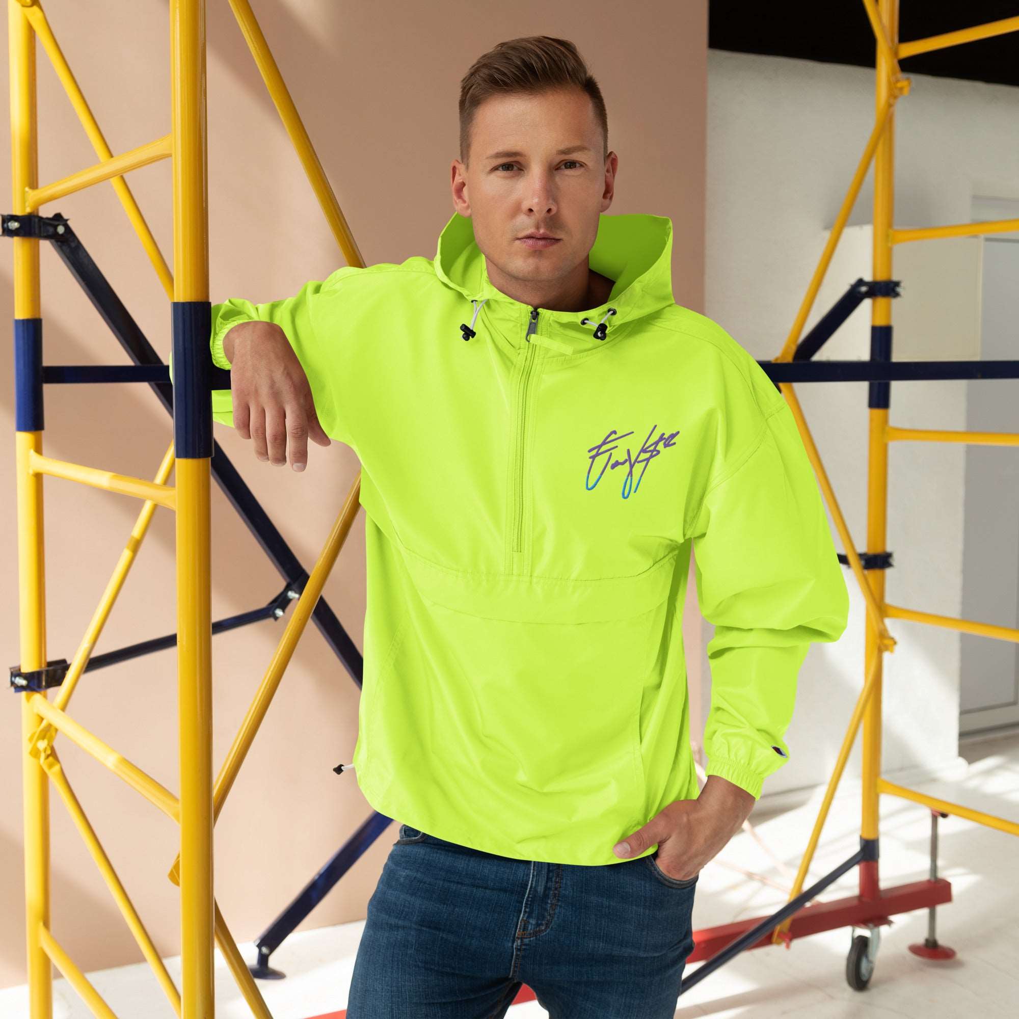 Coovse Gnature Embroidered Champion Packable Jacket